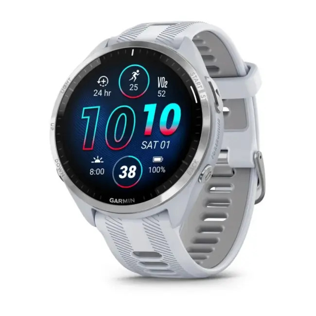 GARMIN FORERUNNER 965, Titanium Bezel with Whitestone Case and Whitestone/Powder Grey Silicone Band 010-02809-11 010-02809-11 от прозводителя Garmin