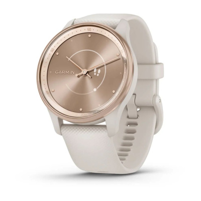 Garmin Vivomove Trend - 40 мм | Peach Gold Stainless Steel Bezel with Ivory Case and Silicone Band