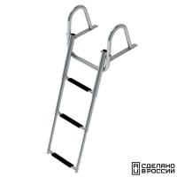 Трап телескопический с поручнем, 3 черных ступени (ширина 350 мм.) 040110BT от прозводителя Техномарин