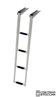 Трап телескопический складной узкий, 4 черных ступени (ширина 264 мм.) 040162BT от прозводителя Техномарин