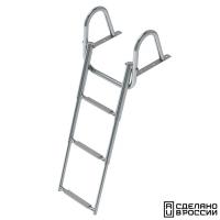 Трап телескопический с поручнем, 3 серых ступени (ширина 350 мм.) 040110GT от прозводителя Техномарин