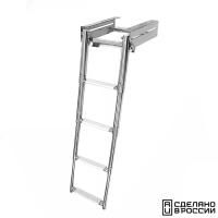 Трап телескопический выдвижной с фиксирующим механизмом, 4 белых ступени (ширина 294 мм.) 040141WT от прозводителя Техномарин