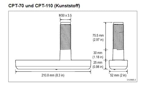 RAYMARINE CPT-110 Through-Hull Transducer