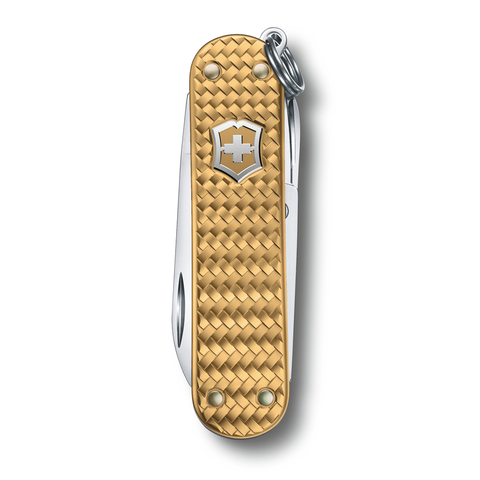 Нож-брелок Victorinox Classic SD Precious Alox, 58 мм, 5 функций, "Brass Gold" (подар. упаковка) 0.6221.408G от прозводителя Victorinox