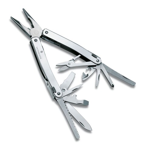 Мультитул Victorinox SwissTool Spirit X Plus, 105 мм, 35 функций, кожаный чехол 3.0235.L от прозводителя Victorinox
