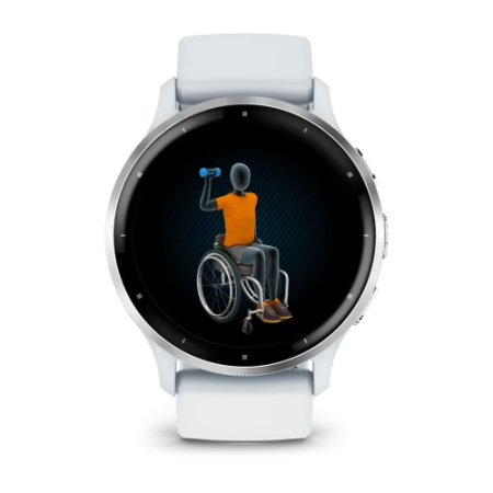 Garmin Venu 3 белые с серебристым безелем 010-02784-00 от прозводителя Garmin