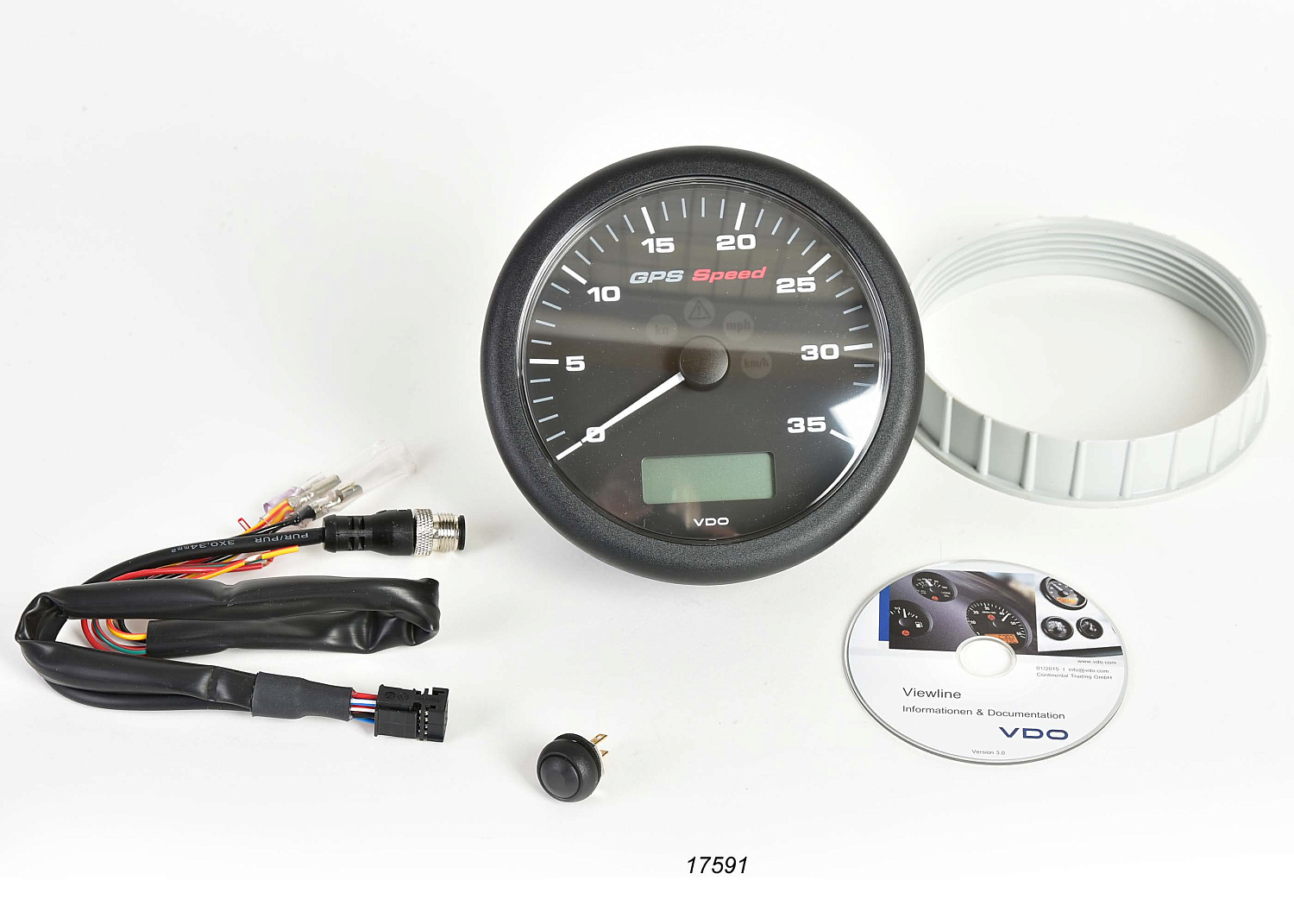 VDO ViewLine GPS Speedometer / 0 - 35 knots