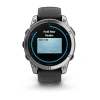 Garmin Fenix E - 47 мм AMOLED | Stainless steel with Black silicone band