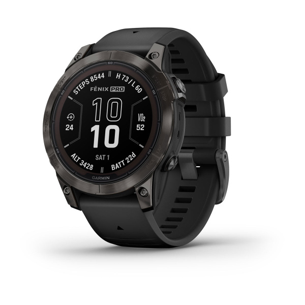 Garmin Fenix 7 Pro Sapphire Solar титановый угольно-серый DLC с черным ремешком 010-02777-11 от прозводителя Garmin