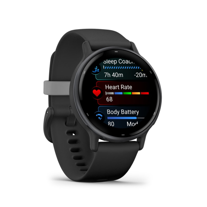 Garmin Vivoactive 5 | Slate aluminium bezel with black case and silicone band