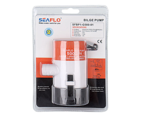 Насос осушительный  500GPH 01 Series 12В SFBP1-G500-01 от прозводителя SeaFlo