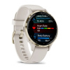 Garmin Venu 3s - 41 мм | Soft gold stainless steel bezel with ivory case and silicone band