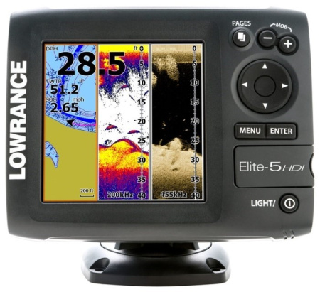 Lowrance Elite 5 HDI (83/200+455/800 кГц) 000-11145-001 от прозводителя Lowrance