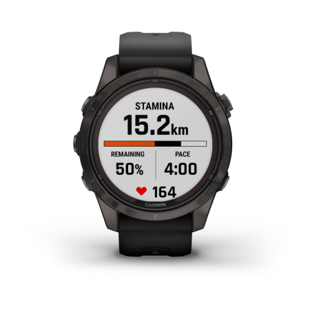 Garmin Fenix 7s Pro Sapphire Solar титановый угольно-серый DLC с силиконовым ремешком 010-02776-11 от прозводителя Garmin