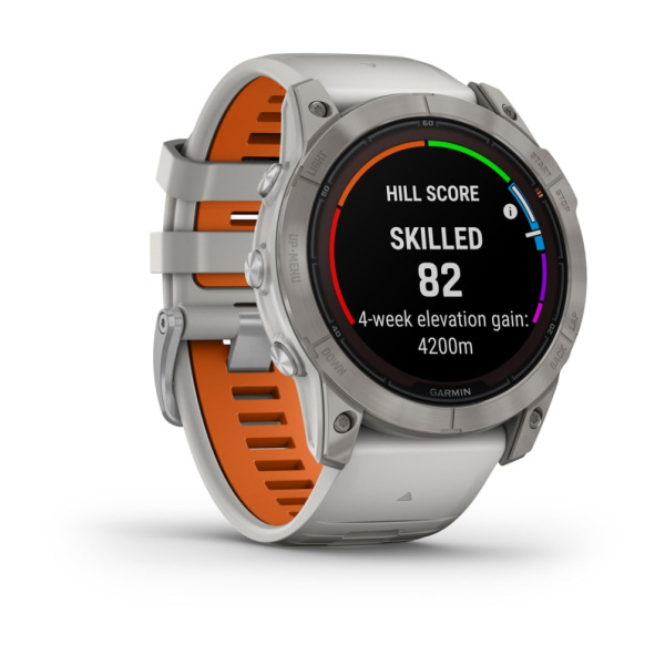 Garmin fenix 7X Pro Sapphire Solar Edition Титановый корпус с дымчато-серым оранжевым ремешком 010-02778-15 от прозводителя Garmin