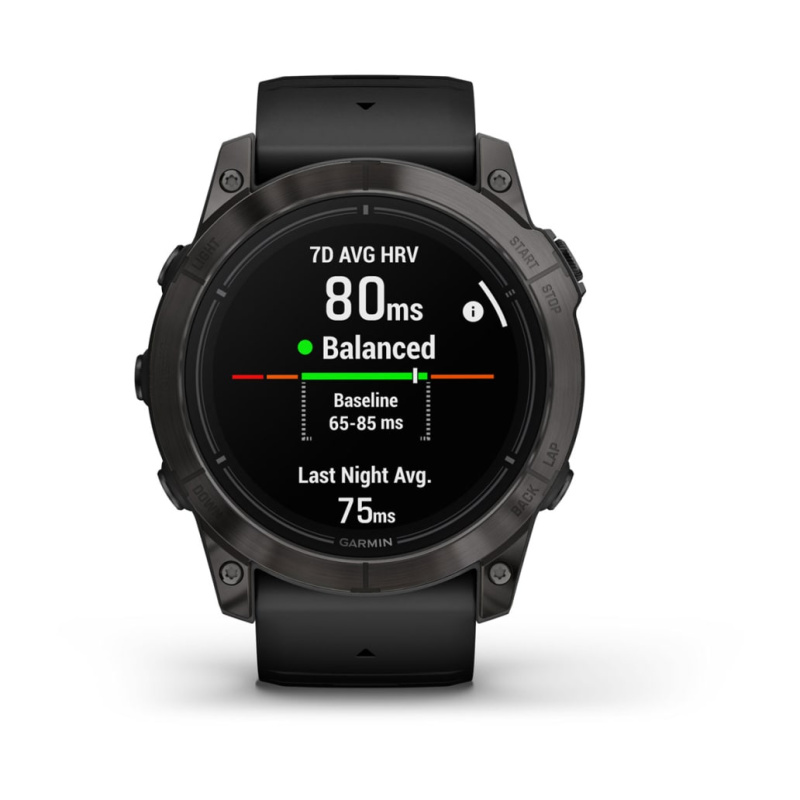 Garmin Epix Pro (Gen 2) - 51 мм SAPPHIRE | Carbon Grey DLC Titanium with Black Band