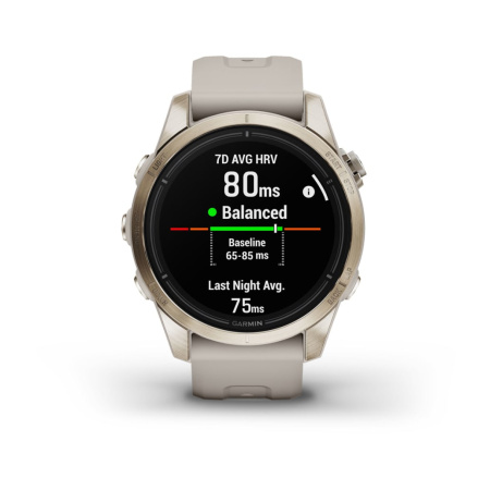 Garmin epix Pro (Gen 2) Sapphire Edition 42 мм, золотистый корпус со светло-песочным ремешком 010-02802-11 от прозводителя Garmin