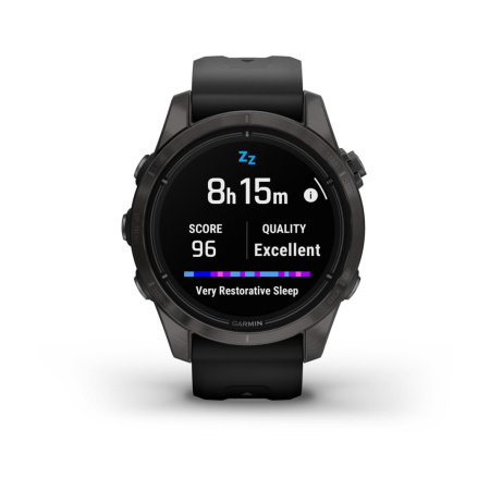 Garmin epix Pro (Gen 2) Sapphire Edition 42 мм, титановый, угольно-серый, DLC, черный ремешок 010-02802-15 от прозводителя Garmin