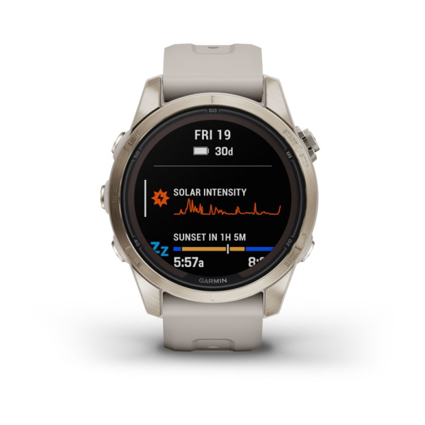 Garmin Fenix 7s Pro Sapphire Solar золотистый корпус со светло-песочным ремешком 010-02776-15 от прозводителя Garmin