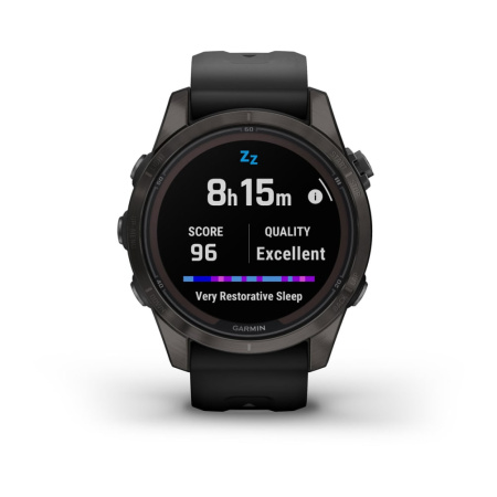 Garmin Fenix 7s Pro Sapphire Solar титановый угольно-серый DLC с силиконовым ремешком 010-02776-11 от прозводителя Garmin