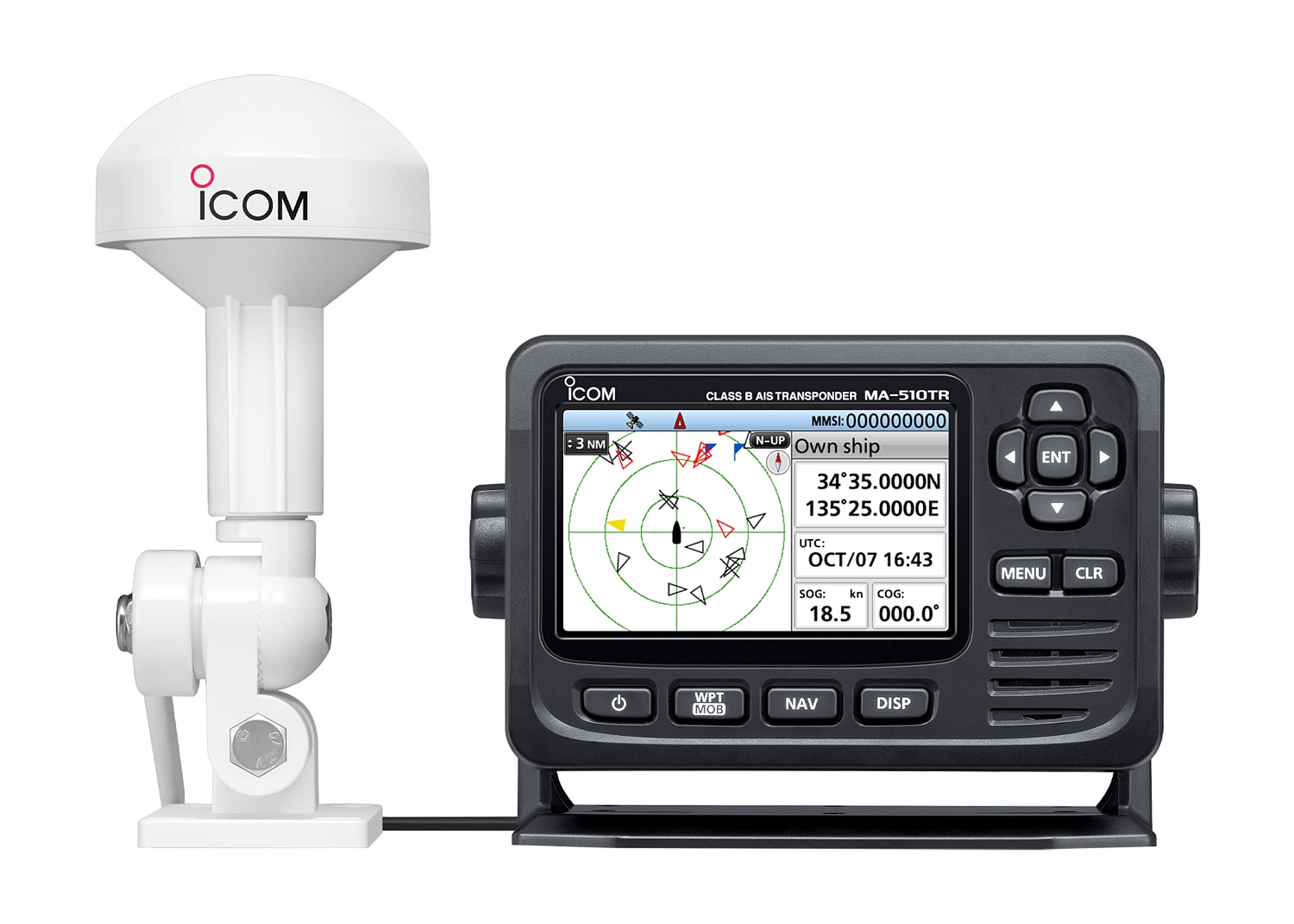 ICOM MA-510TR AIS Transponder with Display and GPS Antenna