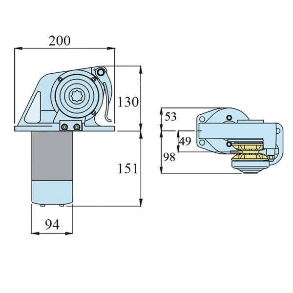 Лебедка якорная "Dorado", 800Вт, 12В, цепь 8мм 409569 от прозводителя Lofrans