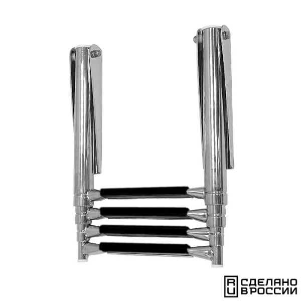 Трап телескопический складной, 4 черных ступени (ширина 320 мм.) AISI 316 041103BT от прозводителя Техномарин