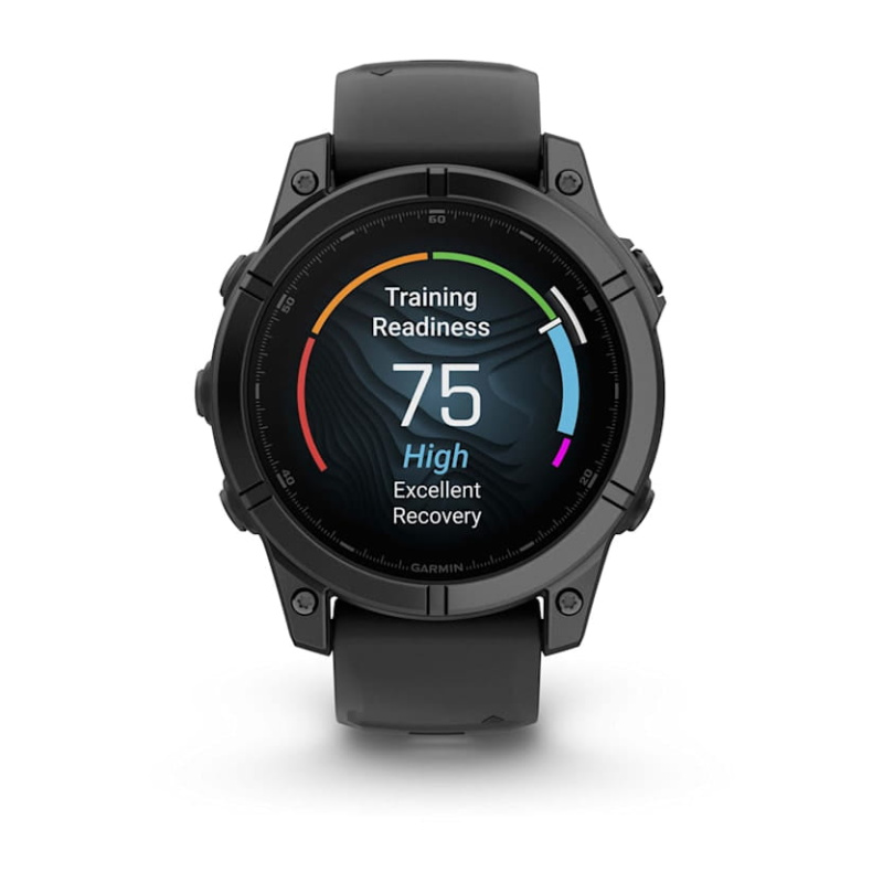 Garmin Fenix E - 47 мм AMOLED | Slate grey steel with Black silicone band