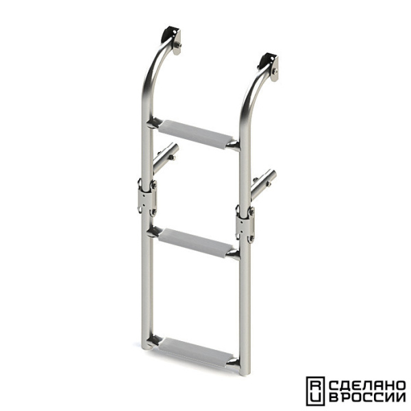 Трап складной с вертикальным креплением, 3 серых ступени (ширина 220 мм.) 040171GT от прозводителя Техномарин