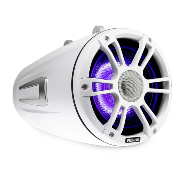 Fusion® Signature Series 3 Marine Wake Tower Speakers – морские динамики 7,7" 280 Вт для вейк-катеров, белый, с иллюминацией CRGBW 010-02439-01 от прозводителя Fusion