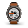 Garmin Fenix 7 Pro Sapphire Solar титановый серый с коричневым кожаным ремешком 010-02777-30 от прозводителя Garmin
