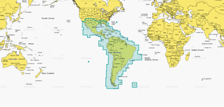 Карта Navionics+ 3XG Центральная и Южная Америка 3XG от прозводителя Navionics