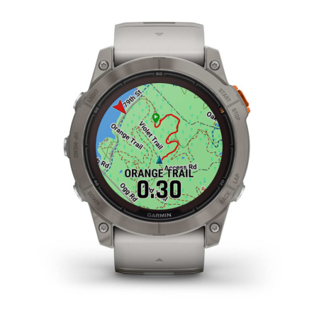 Garmin fenix 7X Pro Sapphire Solar Edition Титановый корпус с дымчато-серым оранжевым ремешком 010-02778-15 от прозводителя Garmin