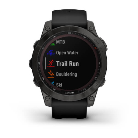 Garmin Fenix 7 Sapphire Solar титановый серый DLC с черным ремешком 010-02540-21 от прозводителя Garmin