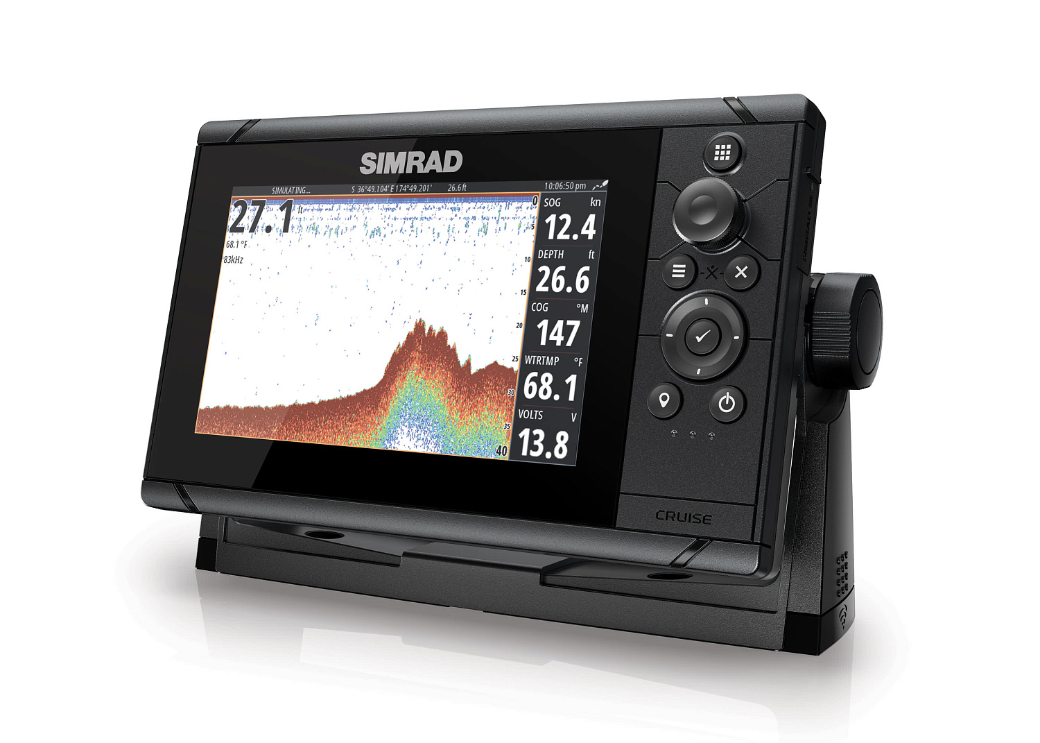 SIMRAD Cruise 7 с датчиком 83/200 kHz на транец