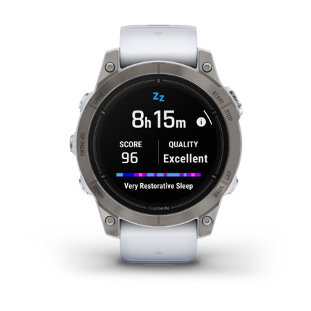 Garmin epix Pro (Gen 2) Sapphire Edition 47 мм, титановый, белый DLC, белый ремешок 010-02803-21 от прозводителя Garmin