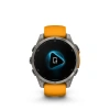 Garmin Fenix 8 - 47 мм AMOLED | SAPPHIRE | Titanium with Spark orange/graphite silicone band