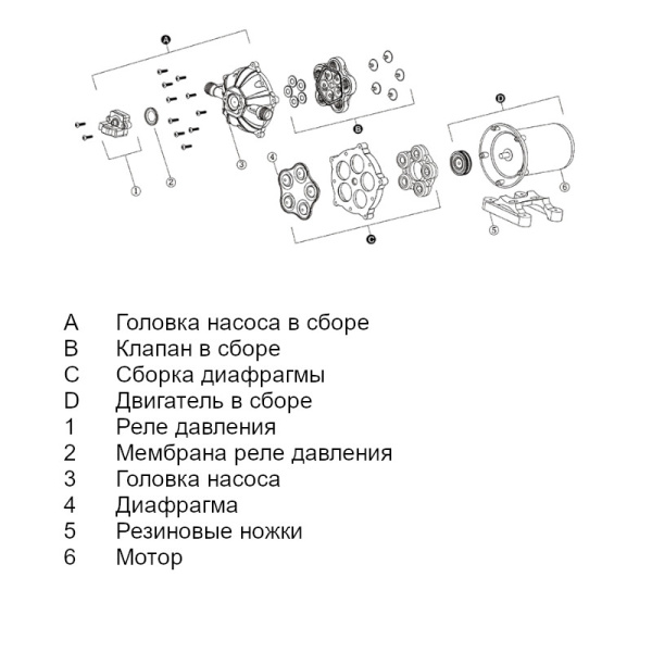 Пятикамерный мембранный насос 51 SERIES 15 л/мин, 24В SFDP2-040-060-51 от прозводителя SeaFlo