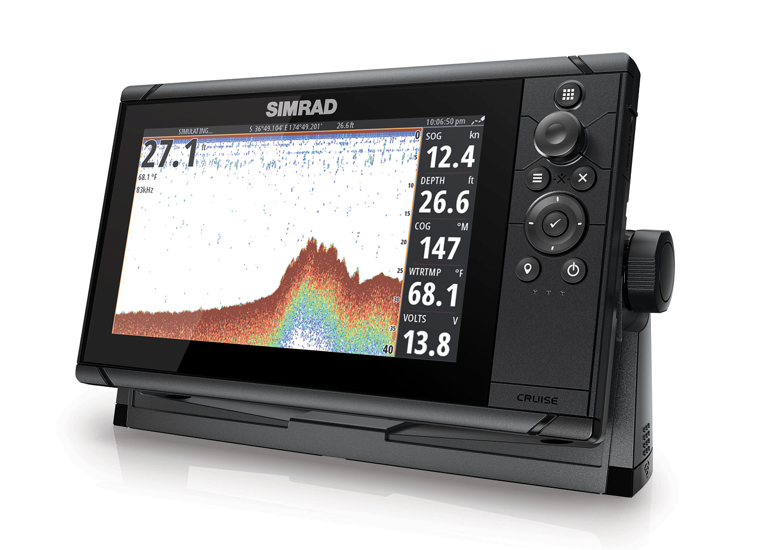 SIMRAD Cruise 9 с датчиком 83/200 kHz на транец