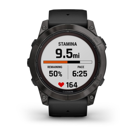 Garmin fenix 7X Pro Sapphire Solar Edition Титановый угольно-серый корпус с DLC-покрытием и черным ремешком 010-02778-11 от прозводителя Garmin