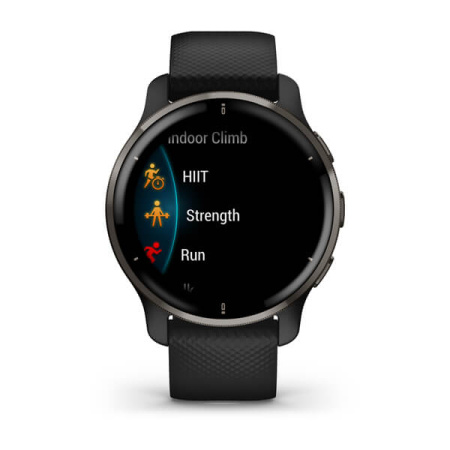 Garmin Venu 2 Plus черные с серым безелем и силиконовым ремешком 010-02496-11 от прозводителя Garmin