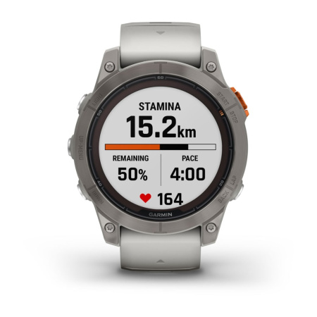 Garmin Fenix 7 Pro Sapphire Solar титановый серый с серо-оранжевым ремешком 010-02777-21 от прозводителя Garmin