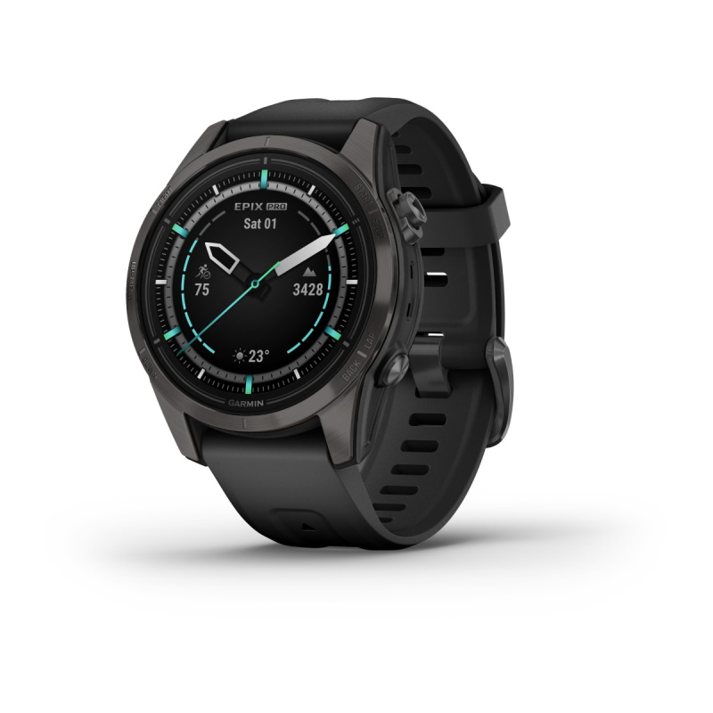 Garmin Epix Pro (Gen 2) - 42 мм PRO | SAPPHIRE | Carbon Grey DLC Titanium with Black Band