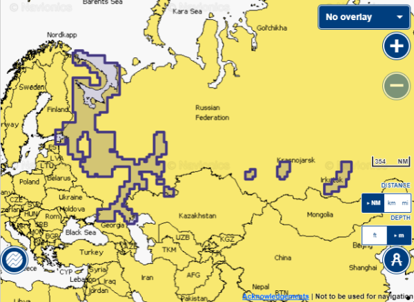 OSM Navionics+ 52XG Россия, Европейская часть + Белое море + Сибирь карта глубин для Lowrance / Simrad / Raymarine / Humminbird (microSD) OSM52XG от прозводителя Navionics