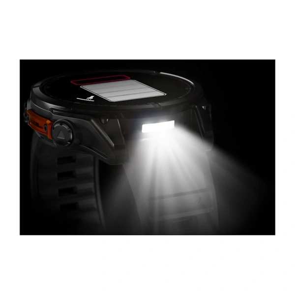 Garmin Fenix ​​8 — 47 мм AMOLED — серо-серый с черным силиконовым ремешком 010-02904-00 от прозводителя Garmin