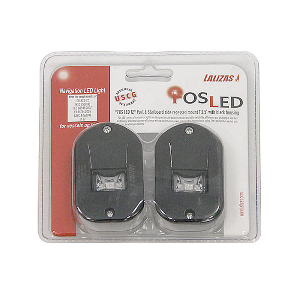 Огни бортовые врезные 92х32 мм, черный корпус 71315 от прозводителя Lalizas