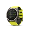 Garmin Fenix 8 - 51 мм SOLAR | SAPPHIRE | Titanium with Amp yellow/graphite silicone band