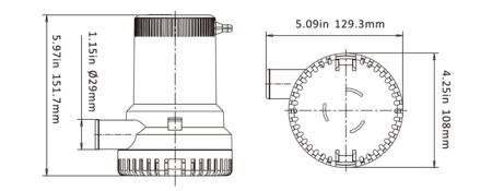 Насос осушительный 2000GPH 01 Series 12В SFBP1-G2000-01 от прозводителя SeaFlo
