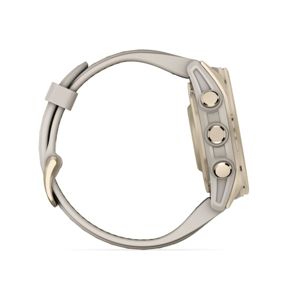 GARMIN FENIX 8 - 43 MM, AMOLED, SAPPHIRE SOFT GOLD WITH FOG GRAY/DARK SANDSTONE SILICONE BAND 010-02903-18 010-02903-18 от прозводителя Garmin