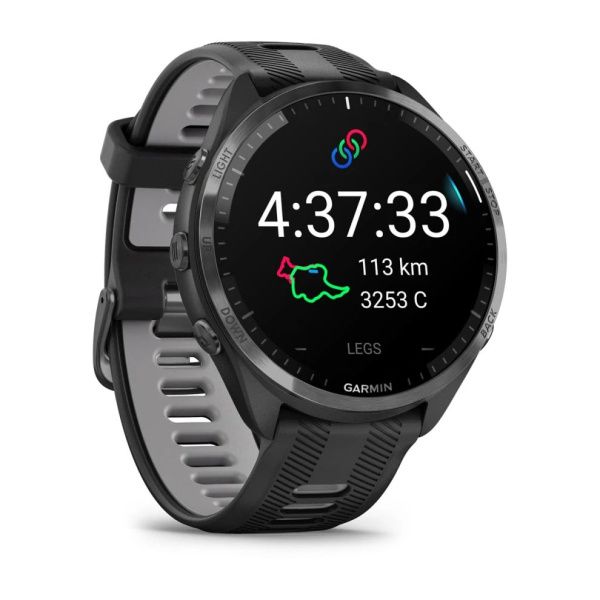 GARMIN FORERUNNER 965, Carbon Grey DLC Titanium Bezel with Black Case/Black Silicone Band 010-02809-10 010-02809-10 от прозводителя Garmin